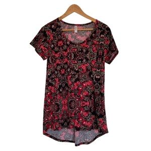 LuLaRoe Classic Tee - Red & Black - Like New